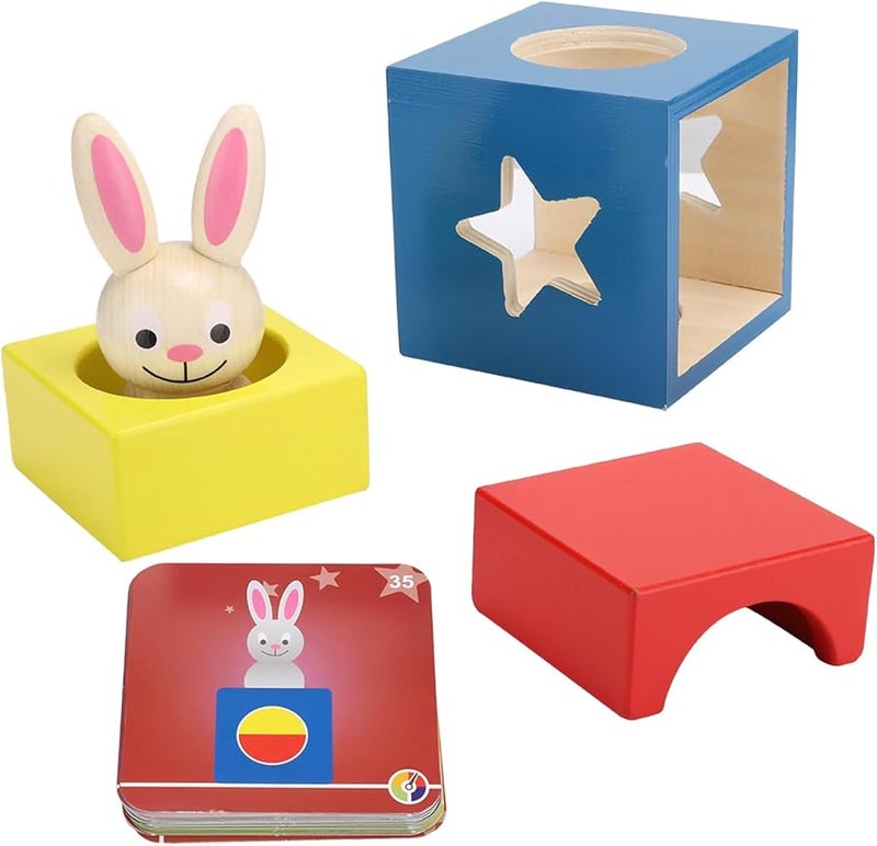 Bunny Magic Box Educational Puzzle Toy with 30 Game Cards for Children 3 Years and Up - Image 1